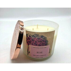 Bath & Body Works Rose 3 wick Scented candle with essential oils NEW #2